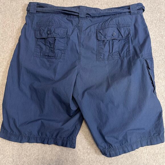 Gap Surplus Cargo Short Dusty Blue WMNS 18 Belted Roll Up Highrise Active Hiking - Picture 3 of 6